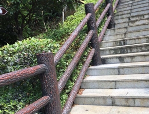 仿木栏杆工程案例：资兴市东江吊桥桥头