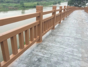 仿木栏杆工程案例：郴州西河治理工程栖凤渡庄门口